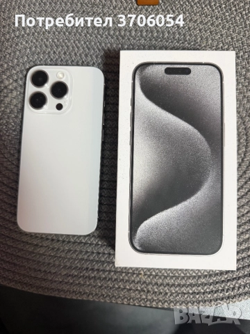 iPhone 15 pro white titanium 256 gb, снимка 6 - Други - 52968913