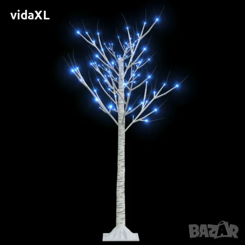 vidaXL Коледно дърво 120 LED 1,2 м синьо върба закрито/открито（SKU:328674）, снимка 1 - Декорация за дома - 48514477