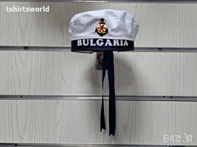 Нова моряшка шапка Юнга, BULGARIA с Котва, Унисекс, снимка 5 - Шапки - 47690357