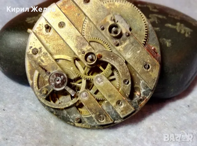 МЕХАНИЗЪМ от РЯДЪК СТАР КОЛЕКЦИОНЕРСКИ ШВЕЙЦАРСКИ ДЖОБЕН ЧАСОВНИК с РИМСКИ ЦИФЕРБЛАТ 49639, снимка 4 - Антикварни и старинни предмети - 48578737