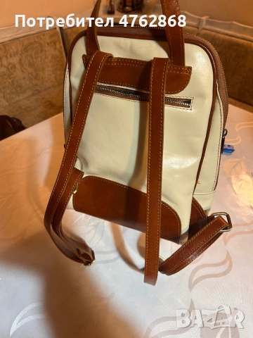 Средна раница от естествена кожа, снимка 3 - Раници - 53963189