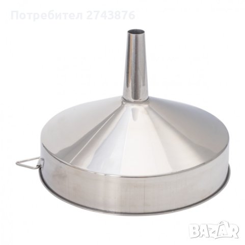 МЕТАЛНА ФУНИЯ,НЕРЪЖДАЕМА СТОМАНА,ДИАМЕТЪР 18СМ-С ХАЛКА ЗА ОКАЧВАНЕ, снимка 1