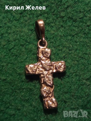 СТАРО СРЕБЪРНО АРТ ФЛОРАЛНО ОРНАМЕНТИРАНО КРЪСТЧЕ СРЕБРО 925 КРЪСТ 26255, снимка 9 - Колиета, медальони, синджири - 34635568