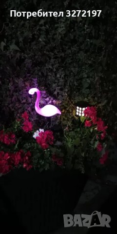 LED Соларна лампа Фламинго,водоустойчива IP65, снимка 10 - Соларни лампи - 42849830
