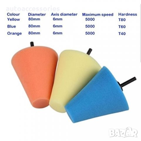 3000052505 Гъби за полиране на джанти и други трудно достъпни места 3бр, снимка 4 - Аксесоари и консумативи - 33721004