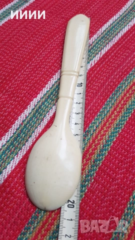 Лъжица слонова кост , снимка 2 - Антикварни и старинни предмети - 52186954