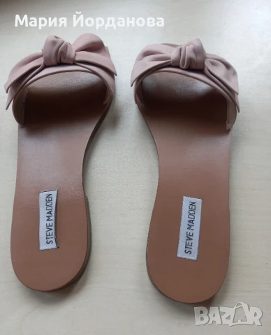 Steve Madden - Розови чехли от набук, размер 39, снимка 11 - Чехли - 51291609