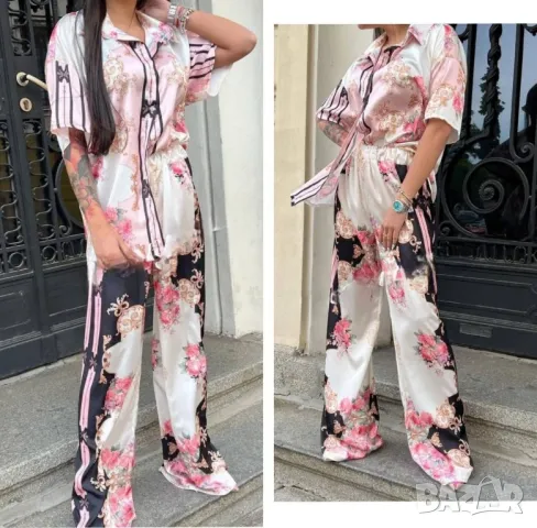 дамски сатенен комплект 