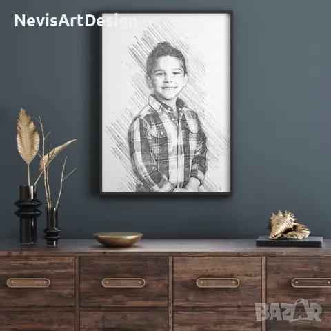 Дигитален портрет - скица - по поръчка от Ваша снимка, снимка 4 - Картини - 47534074