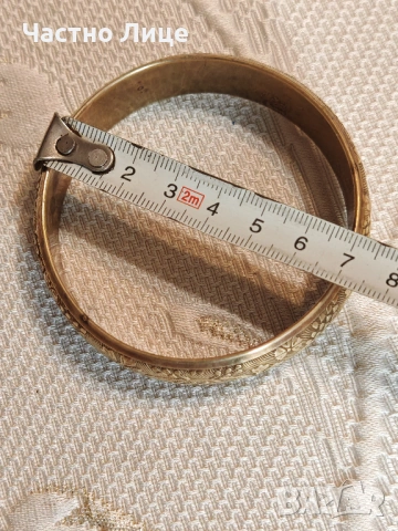 Стара Бронзова Гривна с Орнаменти. Отлично състояние., снимка 4 - Антикварни и старинни предмети - 53961792