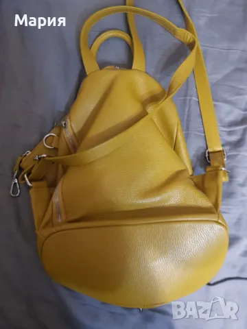 Дамска раница естествена кожа, снимка 2 - Раници - 47488147