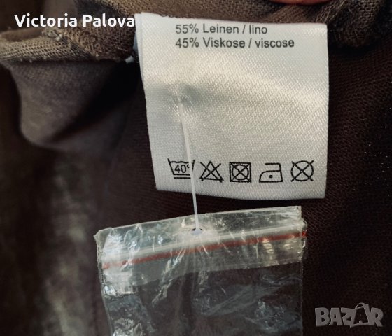 Модерно яке лен с вискоза цвят кафе,Германия, снимка 8 - Якета - 40314760