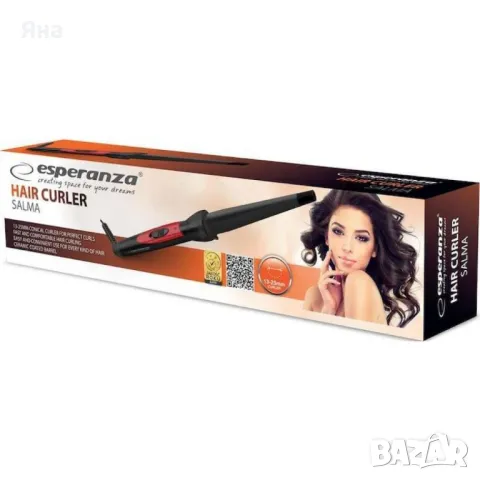 Маша за косa, Salma, 13-25 мм, 360° Кабел, керамично покритие, снимка 4 - Маши за коса - 48058868