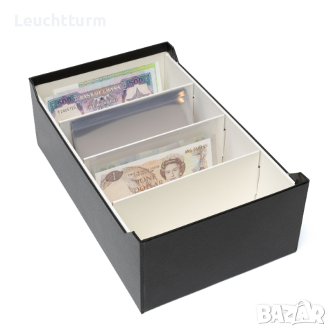 кутия за съхранение на до 500 броя банкноти - LOGIK на Leuchtturm, снимка 3 - Нумизматика и бонистика - 44817849