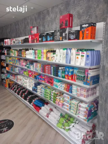 Метални стелажи | Тъмно сив мат и искрящо бяло | До 120 кг/рафт, снимка 11 - Стелажи и щандове - 43646494