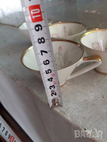 Лот порцелан 5 чашки за кафе позлата маркировка, снимка 6 - Антикварни и старинни предмети - 38053575