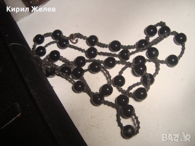 СТИЛНО ЧЕРНО КРИСТАЛНО СТЪКЛО КОЛИЕ РЪЧНА ИЗРАБОТКА 6440