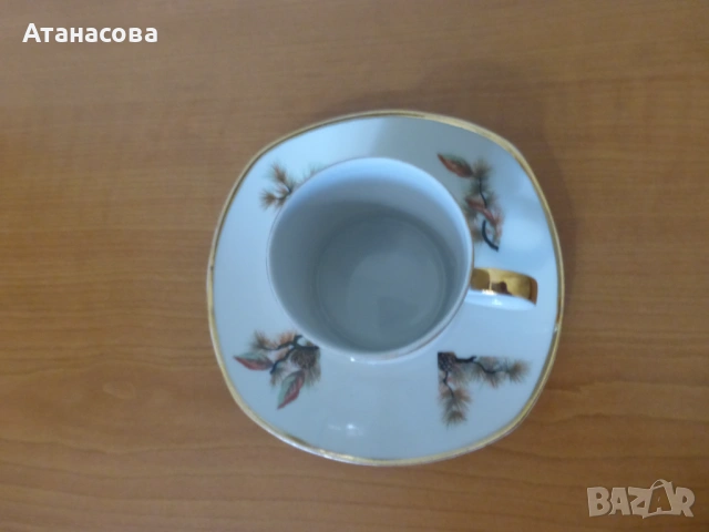 Чаши за кафе български прозрачен порцелан сервиз, снимка 8 - Чаши - 53223214