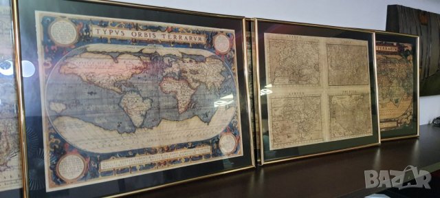 Картини Стари географски.карти 5броя, снимка 2 - Картини - 31367888