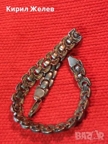 Стара СРЕБЪРНА ГРИВНА СРЕБРО ВИСОКА ПРОБА ЗДРАВА РЯДКА РЕТРО ПЛЕТКА РЪЧНА МАЙСТОРСКА ИЗРАБОТКА 20285, снимка 12 - Антикварни и старинни предмети - 49273238