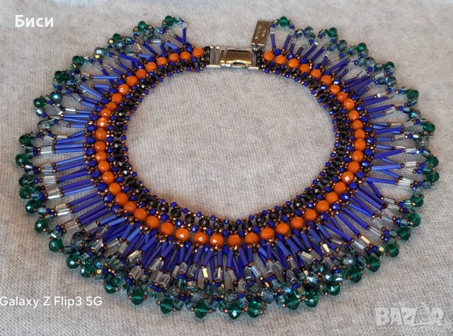 Max Mara/WEEKEND-оригинално колие от натурални камъни и сребро, снимка 8 - Колиета, медальони, синджири - 48778603