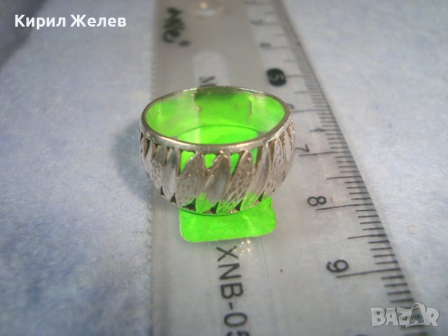 СТИЛЕН СРЕБЪРЕН АРТ ПРЪСТЕН СРЕБРО 925 АЖУРНА РЪЧНА МАЙСТОРСКА ИЗРАБОТКА 32639, снимка 8 - Пръстени - 38374149