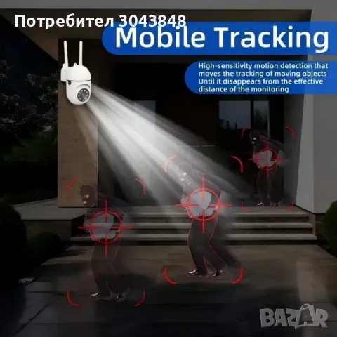 Промоция Нови Безжични Wifi IP въртящи се в 4 посоки камери за наблюдение през смартфон нови налични, снимка 8 - IP камери - 48760646