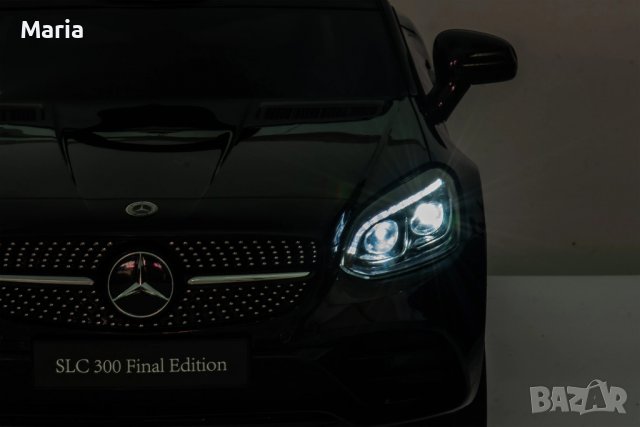Акумулаторен КОЛА Licensed Mercedes Benz SLC300 12V с меки гуми с Кожена седалка, снимка 17 - Детски велосипеди, триколки и коли - 37014556