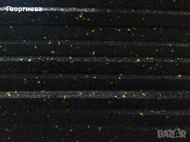 Гумена настилка/Каучукова Фитнес Плоча 100x100x2см- Жълти или сини пръски, снимка 2 - Фитнес уреди - 52904315