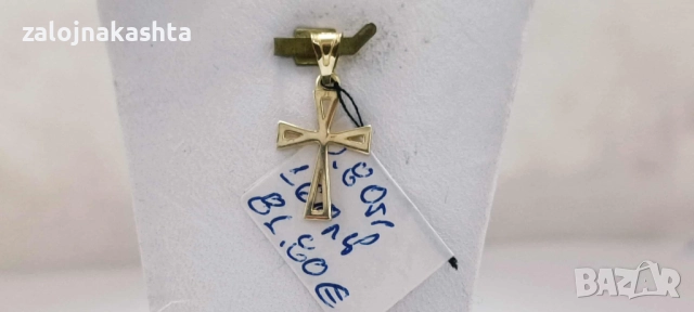 Нов Златен кръст-0,80гр/14кр, снимка 3 - Колиета, медальони, синджири - 52163895