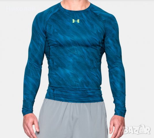 Under  Armour Printed Long Sleeve Compression Shirt , снимка 10 - Спортни дрехи, екипи - 29952192