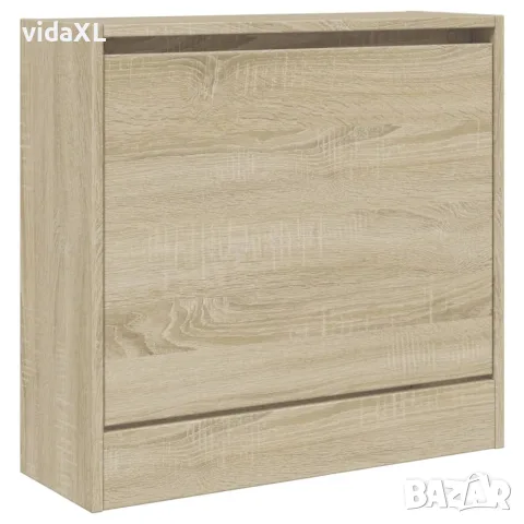 vidaXL Шкаф за обувки, дъб сонома, 60x21x57 см, инженерно дърво, снимка 4 - Шкафове - 56148218