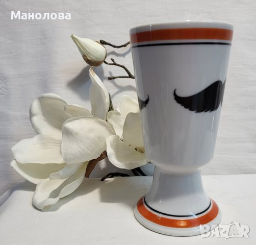 Чаша Mazagran с мустаци, снимка 2 - Чаши - 39236590