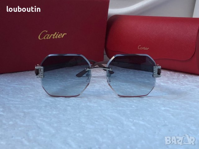 -35% Разпродажба Cartier 2022 прозрачни дамски слънчеви очила Осмоъгълник с камъни, снимка 3 - Слънчеви и диоптрични очила - 38809240