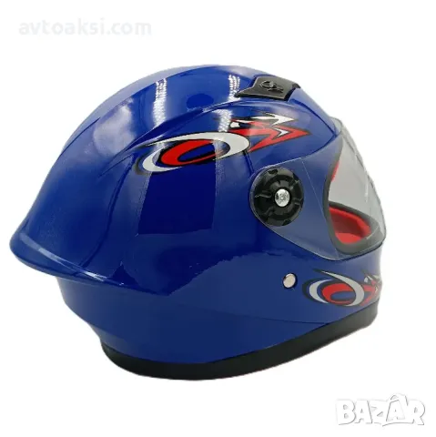 Детска каска Мотор/Мотопед/Вело/Скутер/Атв три цвята, снимка 16 - Аксесоари и консумативи - 49602258