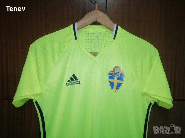 Sweden Adidas Adizero оригинална футболна тениска фланелка тренировъчна Швеция Адидас размер L, снимка 4 - Тениски - 52898782