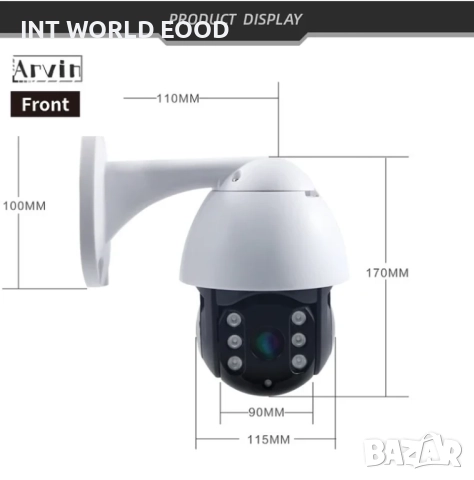 1080P 2MP WiFi IP PTZ 360° Безжична Охранителна Kaмера Двупосочно аудио Нощно виждане Carecam APP, снимка 16 - IP камери - 52062679