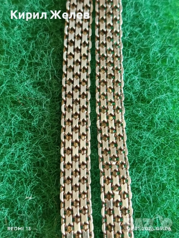 Сребърно колие плетка тип ВЕНЕЦИАНСКА много красиво Бижу майсторска ръчна изработка 52383, снимка 6 - Колиета, медальони, синджири - 53015432