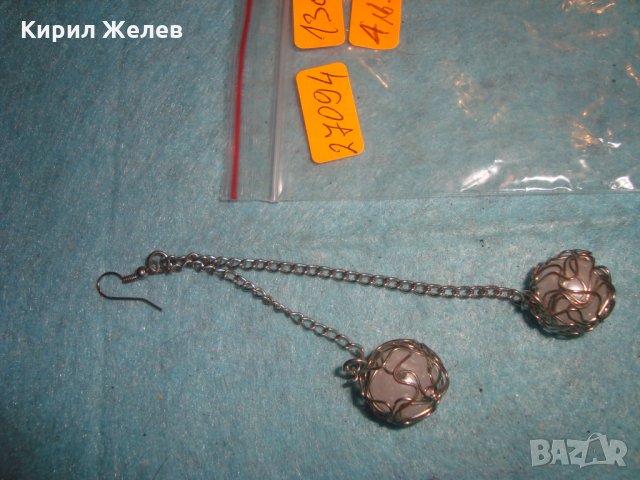 АРТ ХЕНД МЕЙД ХИПАРСКИ НЕЖНИ КРАСИВИ СРЕБРИСТИ ОБЕЦИ 27094, снимка 3 - Обеци - 34984040