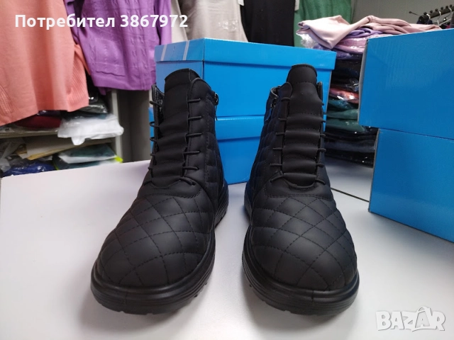 Дамски боти с цип и ластични връзки, снимка 3 - Дамски боти - 52003146