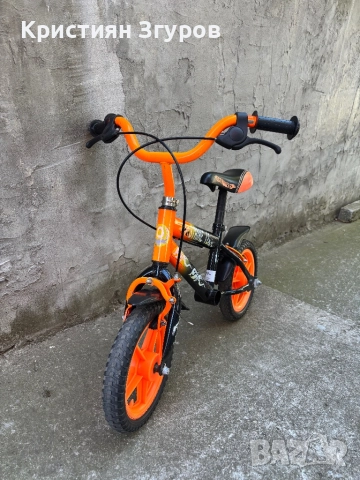 Детско баланс колело Strike 12" с предна и задна спирачка, снимка 3 - Детски велосипеди, триколки и коли - 51572302