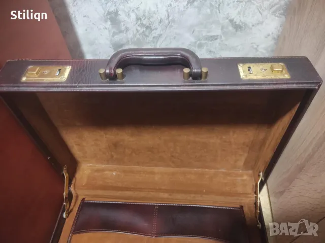 Кожен бизнес куфар, снимка 4 - Куфари - 49087628