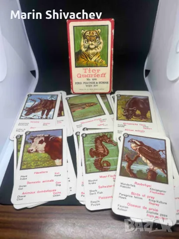Карти животински квартет - Ferd. Piatnik & Söhne Wien - Nr. 279, снимка 2 - Други ценни предмети - 48142853