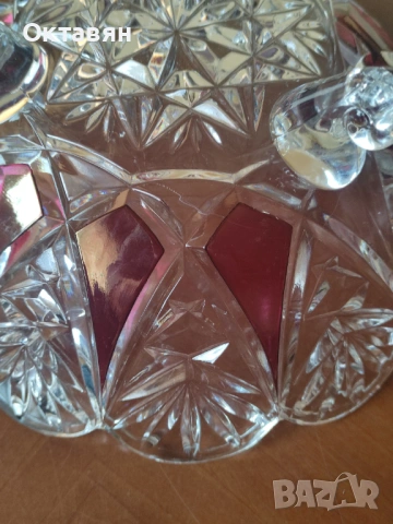 Кристална фруктиера, бонбониера, снимка 5 - Аксесоари за кухня - 53926225