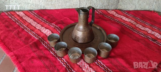 Стар кован меден сервиз за греяна ракия , снимка 9 - Антикварни и старинни предмети - 39842465