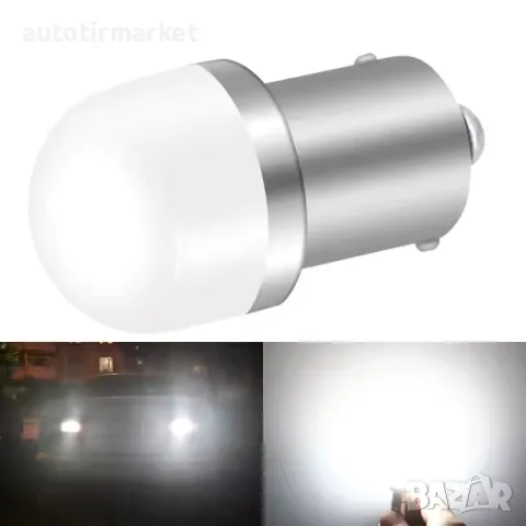 LED крушка бяла BA15s G – Tech 12/24V – T466, снимка 2 - Аксесоари и консумативи - 56054759