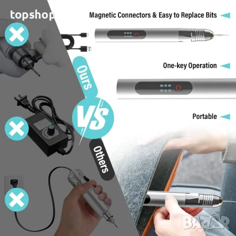 НОВ комплект инструменти за гравиране Akdomart Мини писалка за гравиране, снимка 4 - Гедорета - 50555700