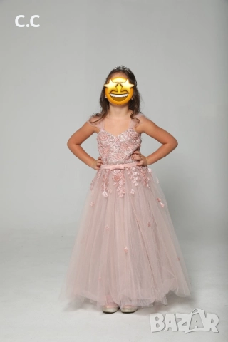 Детска елегантна рокля 6-8 години