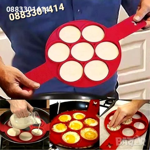 Силиконова форма за яйца и палачинки , снимка 2 - Прибори за хранене, готвене и сервиране - 42354087