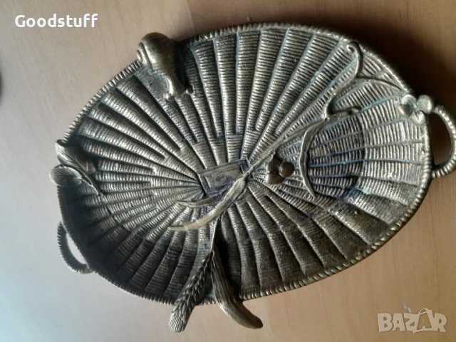 Сецесион,Арт нуво бронз,релефен съд, снимка 6 - Антикварни и старинни предмети - 48652417